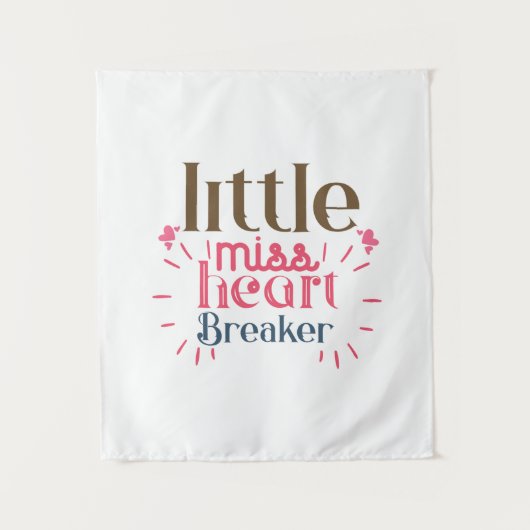 Koppel Cadeau Little Miss Hart Wandkleed (Voorkant)