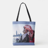 Koppel carnavalsmaskers tote bag (Achterkant)