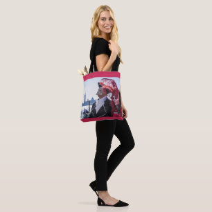 Koppel carnavalsmaskers tote bag