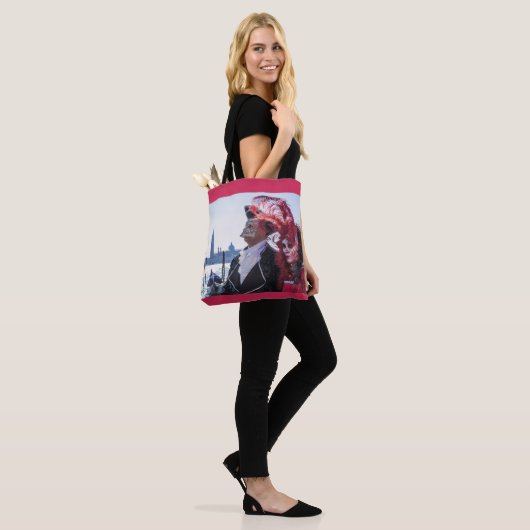 Koppel carnavalsmaskers tote bag (Op model)