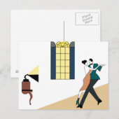 koppel dansen briefkaart (Voorkant / Achterkant)