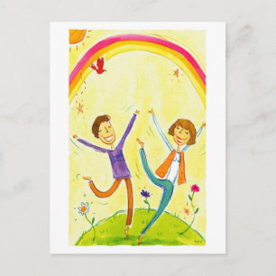 koppel dansen briefkaart