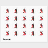 koppel dansen ronde sticker (Vel)