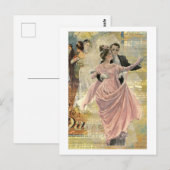 Koppel dansend briefkaart (Voorkant / Achterkant)