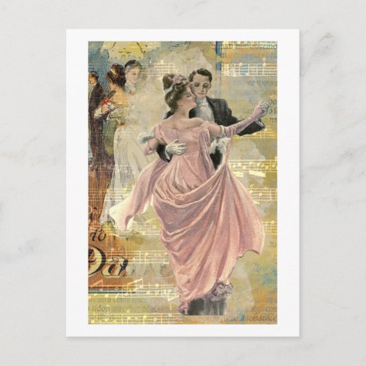 Koppel dansend briefkaart (Voorkant)