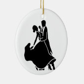KOPPEL DAT DANSEN OP *1e KERST TEGELIJK SIERADEN Keramisch Ornament (Rechts)