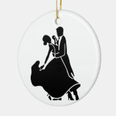 KOPPEL DAT DANSEN OP *1e KERST TEGELIJK SIERADEN Keramisch Ornament (Links)