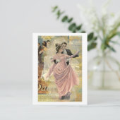 Koppel dat danst briefkaart (Staand voorkant)