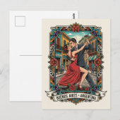 Koppel dat de tango danst in Argentinië Briefkaart (Voorkant / Achterkant)