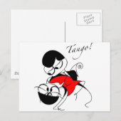 koppel dat een tango stap uitvoert briefkaart (Voorkant / Achterkant)