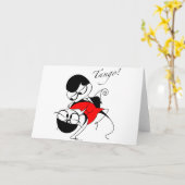 koppel dat een tango stap uitvoert kaart (Gele Bloem)