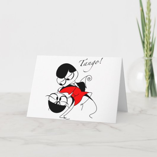 koppel dat een tango stap uitvoert kaart (Voorkant)