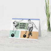 Koppel Dat Samen Bowlt Funny Bowling Multi-Gebruik Kaart (Voorkant)
