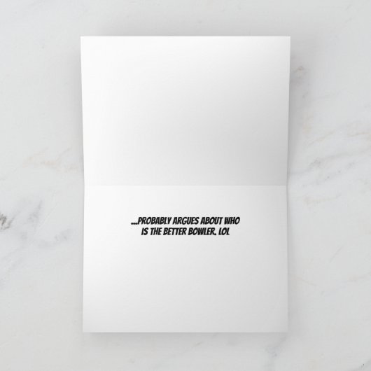 Koppel Dat Samen Bowlt Leuke Bowling Meervoudig Ge Kaart (Binnen)