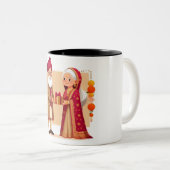 Koppel design cup tweekleurige koffiemok (Voorkant rechts)