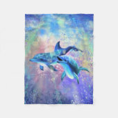 Koppel Dolfijn Baby Fleece Deken (Voorkant)