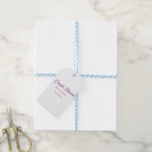 koppel douche naam datum grijs trendy eenvoudig ro cadeaulabel (Met Touw)