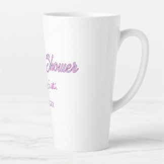 koppel douche naam datum grijs trendy eenvoudig ro latte mok