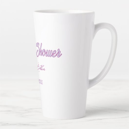 koppel douche naam datum grijs trendy eenvoudig ro latte mok (Rechts)