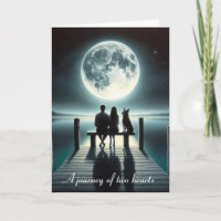 Koppel en Hond Onder een Volle Maan