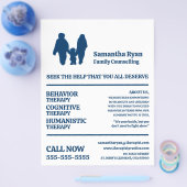 Koppel- en kindontwerp, psychotherapeut, therapie flyer (Enkel)