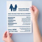 Koppel- en kindontwerp, psychotherapeut, therapie flyer (Hand)