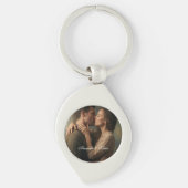 Koppel Foto & Aangepaste Naam Sleutelhanger (Voorkant)