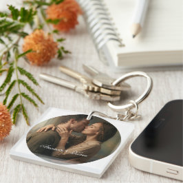 Koppel Foto & Aangepaste Naam Sleutelhanger