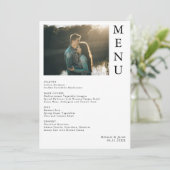 Koppel foto bruiloft menu (Staand voorkant)