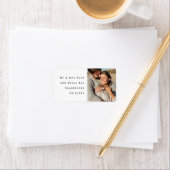 Koppel foto bruiloft retour adreslabel etiket (Insitu)