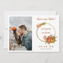 Koppel Foto Herfst Pompoenen Herfst Bruiloft Save The Date