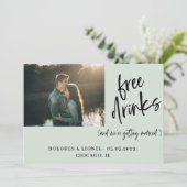 Koppel Foto Huwelijk Sparaarbericht Save The Date (Staand voorkant)