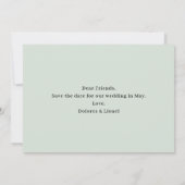 Koppel Foto Huwelijk Sparaarbericht Save The Date (Achterkant)