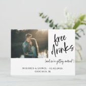 Koppel Foto Huwelijk Sparaarbericht Save The Date (Staand voorkant)
