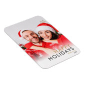 Koppel Foto Moderne Kerst Gelukkige Feestdagen Magneet (Rechterzijde)