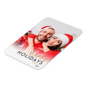 Koppel Foto Moderne Kerst Gelukkige Feestdagen Magneet (Linkerzijde)