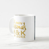 Koppel Foto Monogram Mistletoe Koffiemok (Voorkant links)