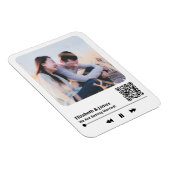 Koppel Foto Muziek Plaque QR Code Huwelijksuitnodi Magneet (Rechterzijde)