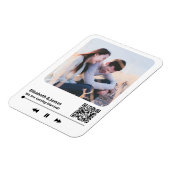 Koppel Foto Muziek Plaque QR Code Huwelijksuitnodi Magneet (Linkerzijde)