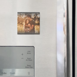 Koppel Foto Ons Is Opgericht Datum Aandenken Magneet
