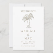 Koppel Foto Palmboom Bewaar de Datum II Save The Date (Voorkant)