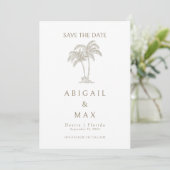 Koppel Foto Palmboom Bewaar de Datum II Save The Date (Staand voorkant)