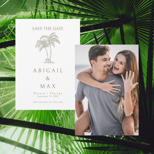 Koppel Foto Palmboom Bewaar de Datum II Save The Date