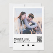 Koppel Foto QR Code Unieke bruiloft uitnodiging (Voorkant)