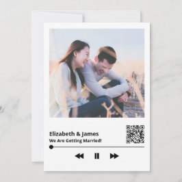 Koppel Foto QR Code Unieke bruiloft uitnodiging