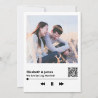 Koppel Foto QR Code Unieke bruiloft uitnodiging