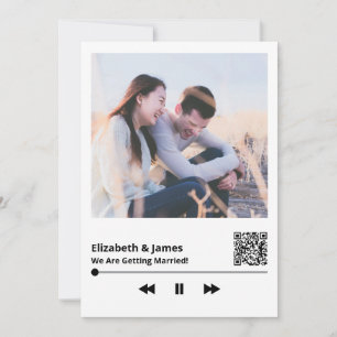Koppel Foto QR Code Unieke bruiloft uitnodiging