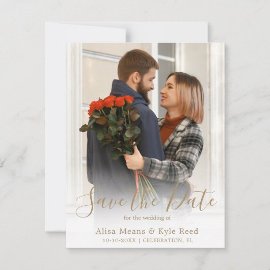 Koppel Foto Save the Date Aankondiging (Voorkant)