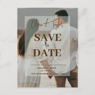 koppel foto transparante Save The Date Kaart