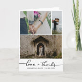 Koppel Fotocollage Trouwliefde & Bedankt Script (Voorkant)